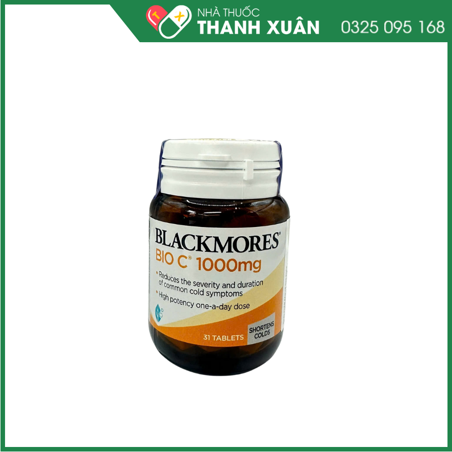Viên uống Blackmores Bio C 1000mg giúp bổ sung vitamin C, hỗ trợ tăng cường sức khỏe
